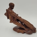 Wood Hand Carved Fisherman