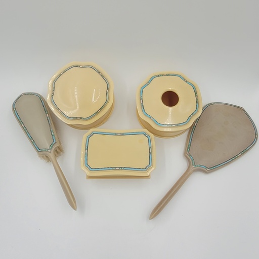French Ivory Vanity Set lot 1